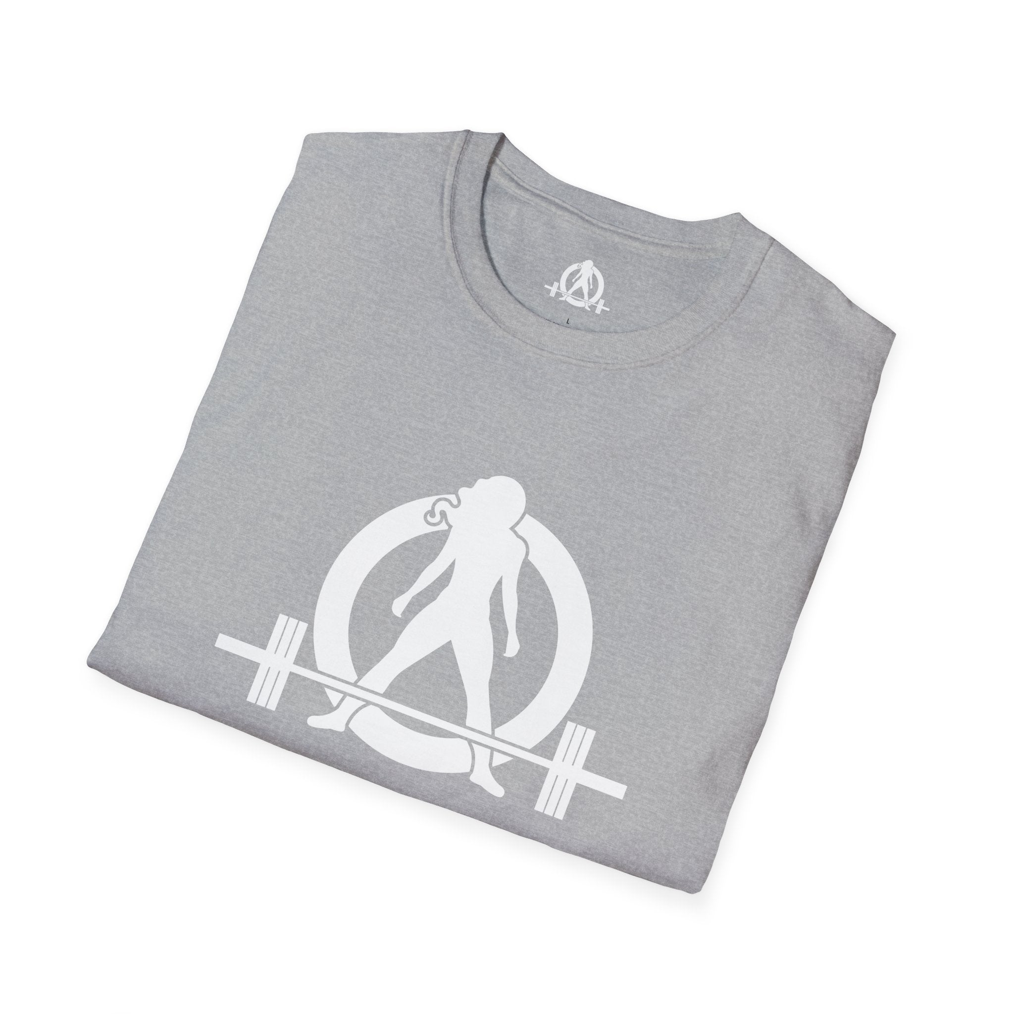 Cardio?  Lift Weights Faster - Unisex Softstyle T-Shirt - Logo Front & Back