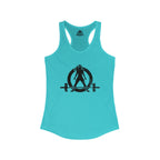 I Could Hip Thrust You - Women's Ideal Racerback Tank - Black Font Front & Back