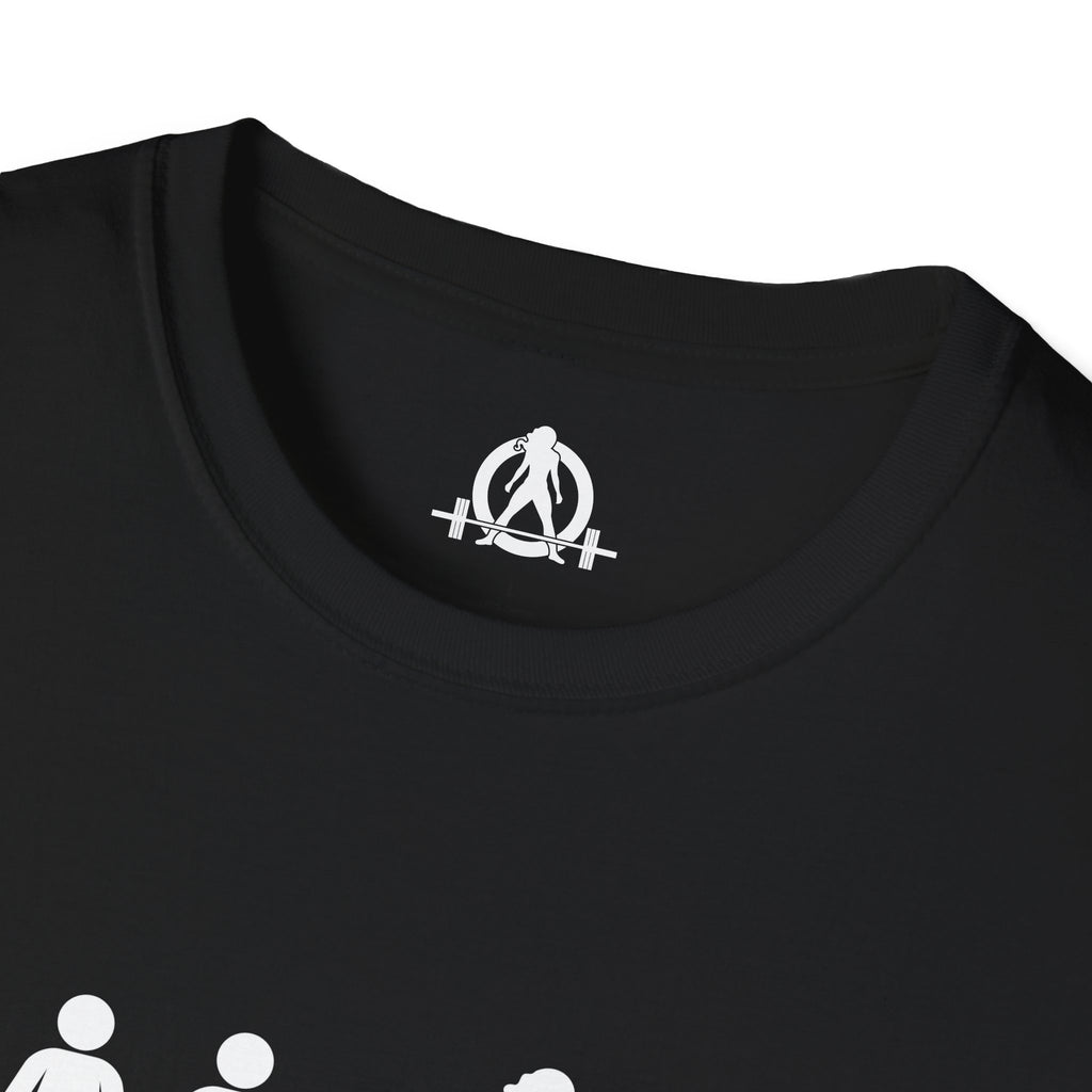 Dare To Be Different - Deadlift - Unisex Softstyle T-Shirt - Front Logo Plain Back