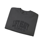 Lift Heavy Shit - Unisex Heavy Blend™ Crewneck Sweatshirt - Black Logo on Front