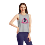 Women's Dancer Cropped Tank Top - Classic Color Logo Front