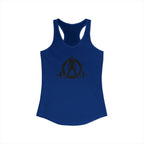 I Could Deadlift You - Women's Ideal Racerback Tank - Black Distressed Logo + Back