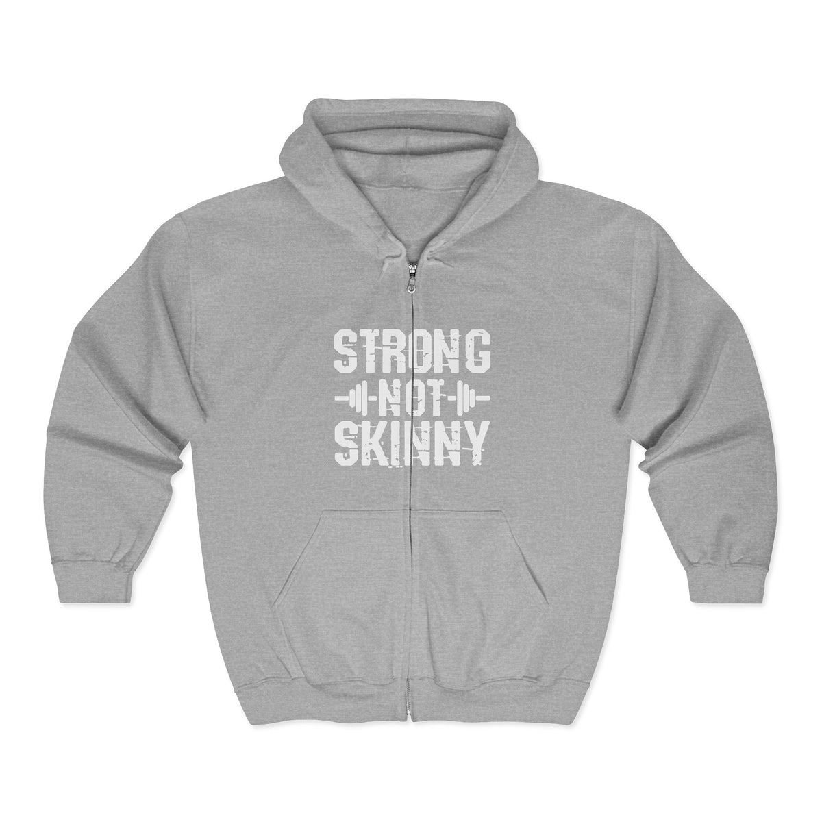 Strong Not Skinny - Unisex Heavy Blend™ Full Zip Hooded Sweatshirt – Front Logo