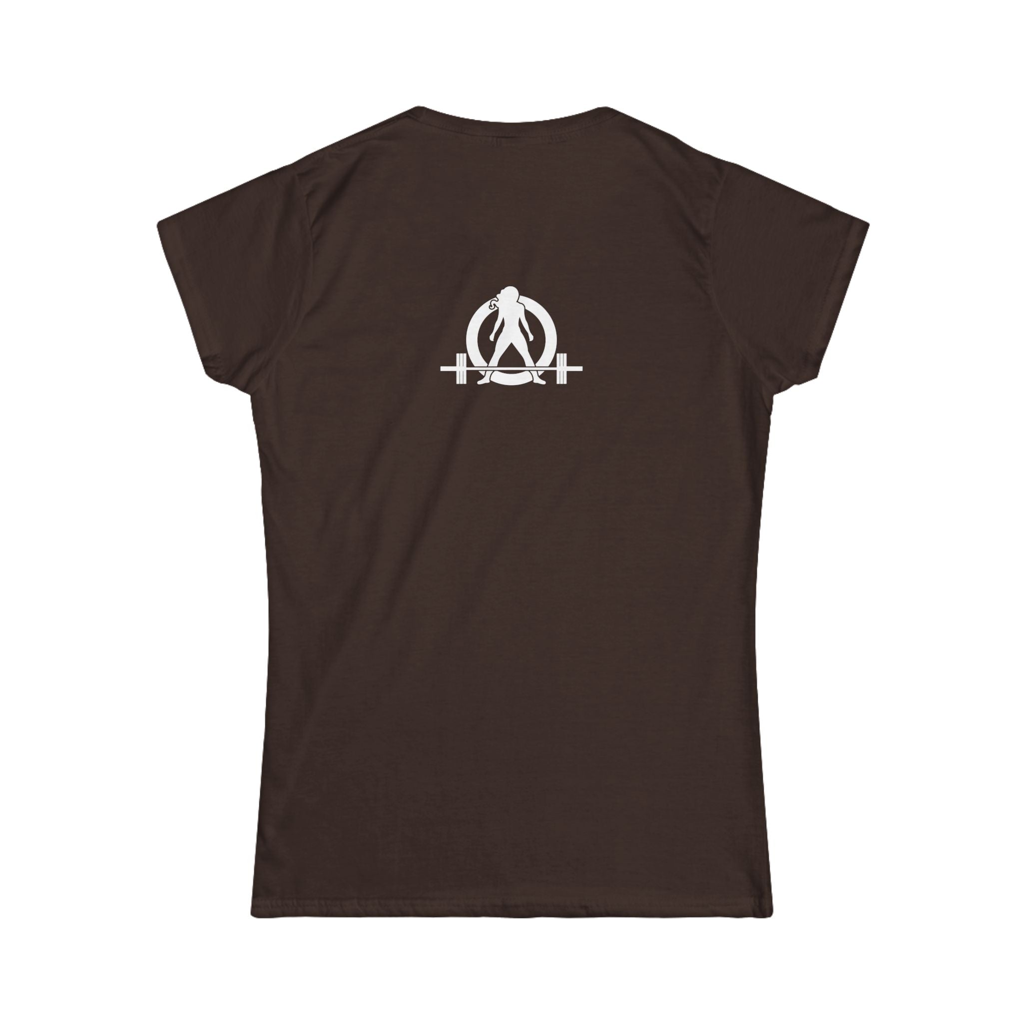 Squat Bench Deadlift Repeat - Women's Softstyle Tee -  Front & Back WWLW Logo