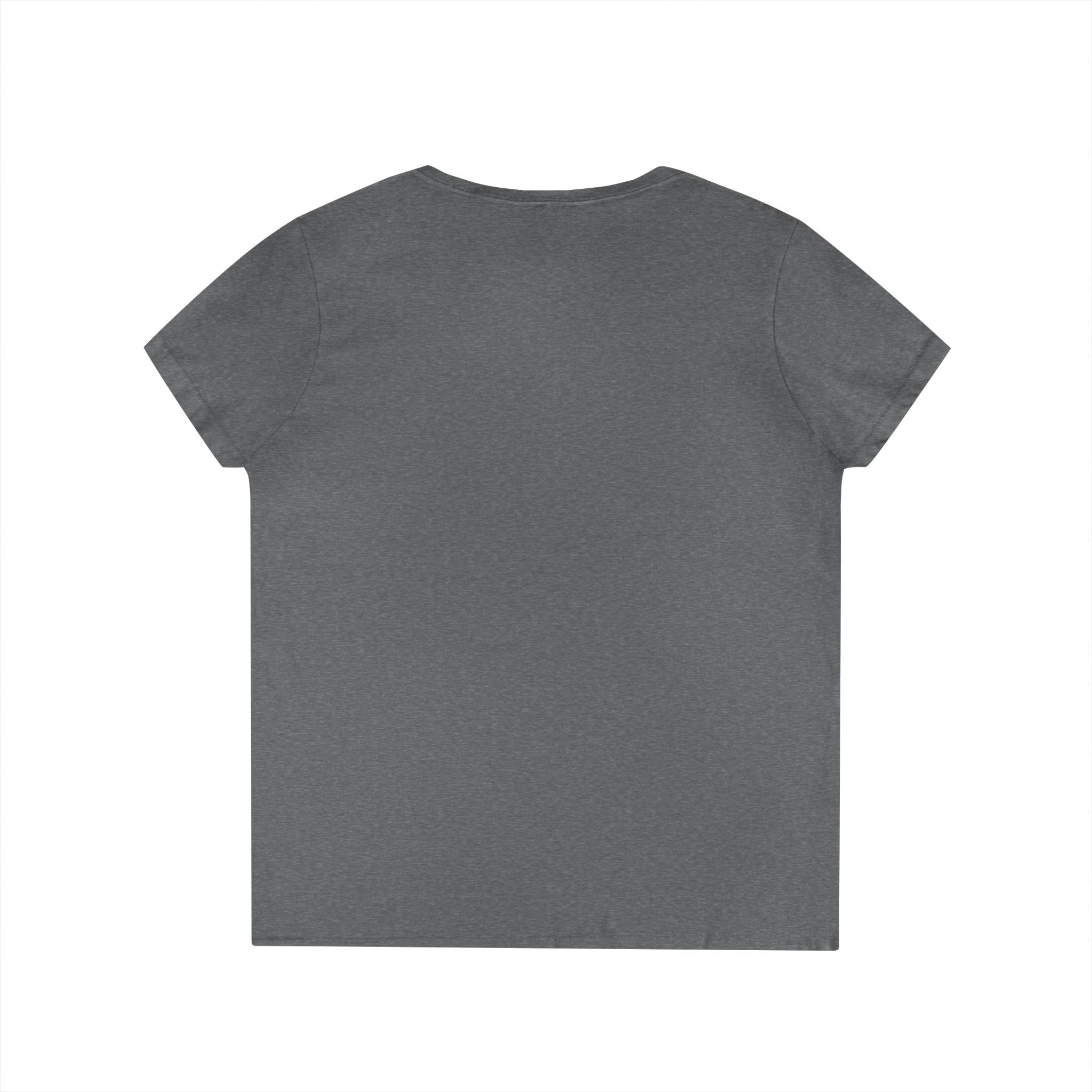 Ladies' V-Neck T-Shirt - Color Distressed Logo