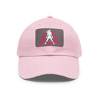 Distressed - Dad Hat with Leather Patch (Rectangle) - Color Font