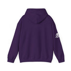 Goal Weight Strong AF - Unisex Heavy Blend Hooded Sweatshirt  - White Logo Front & Right Arm