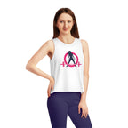 Women's Dancer Cropped Tank Top - Classic Color Logo Front
