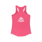 Lift Heavy Shit - Women's Ideal Racerback Tank - White Logo Front & Back