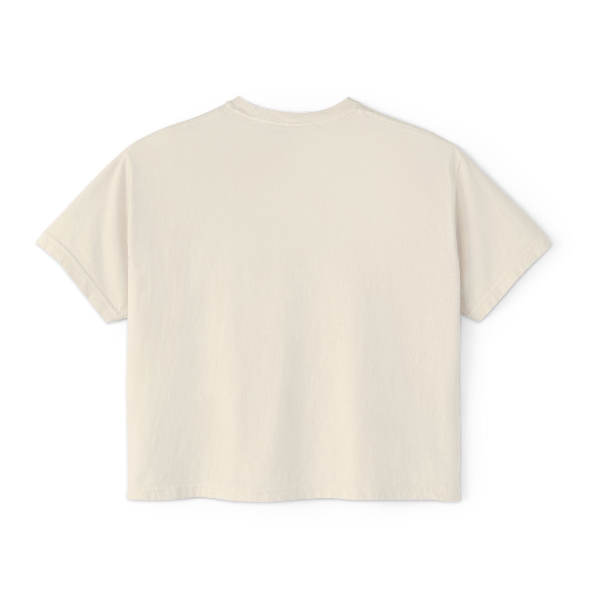 Women's Boxy Tee - Color Distressed Logo Front Plain Back