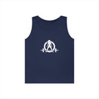 I DON’T WANT TO LOOK SKINNY I WANT TO LOOK LIKE I CAN KICK YOUR ASS – WWLW White Logo Unisex Heavy Cotton Tank Top