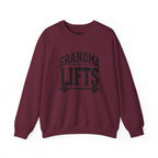 Grandma Lifts - Crewneck Sweatshirt — Front Black Logo
