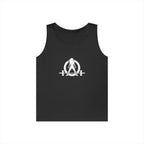 I DON’T WANT TO LOOK SKINNY I WANT TO LOOK LIKE I CAN KICK YOUR ASS – WWLW White Logo Unisex Heavy Cotton Tank Top