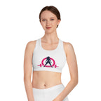 WWLW Sports Bra (AOP) - Classic Logo - White