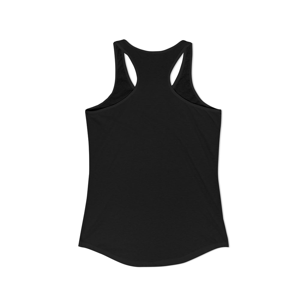 Grandma Lifts - Women's Ideal Racerback Tank - Black Logo Front Plain Back
