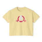 Women's Boxy Tee - Color Distressed Inverted Logo Front