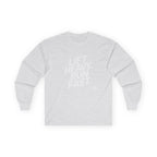 Lift Heavy Run Fast - Ultra Cotton Long Sleeve Tee - White Logo Front