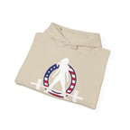 USA Logo - Unisex Heavy Blend Hooded Sweatshirt - USA Logo Dark - Plain Back