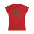 Lift Weights & Hang With My Dog - Women's Softstyle Tee - Distressed Color Logo - Plain Back