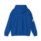 Coffee & Barbells - Unisex Heavy Blend Hooded Sweatshirt - White Logo on Front & Right Sleeve