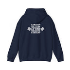 Cardio = Lift Weights Faster - Unisex Heavy Blend Hooded Sweatshirt - White Print on Front & Back