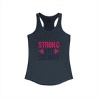 Strong Not Skinny – Women’s Racerback Tank | Distressed Color Logo