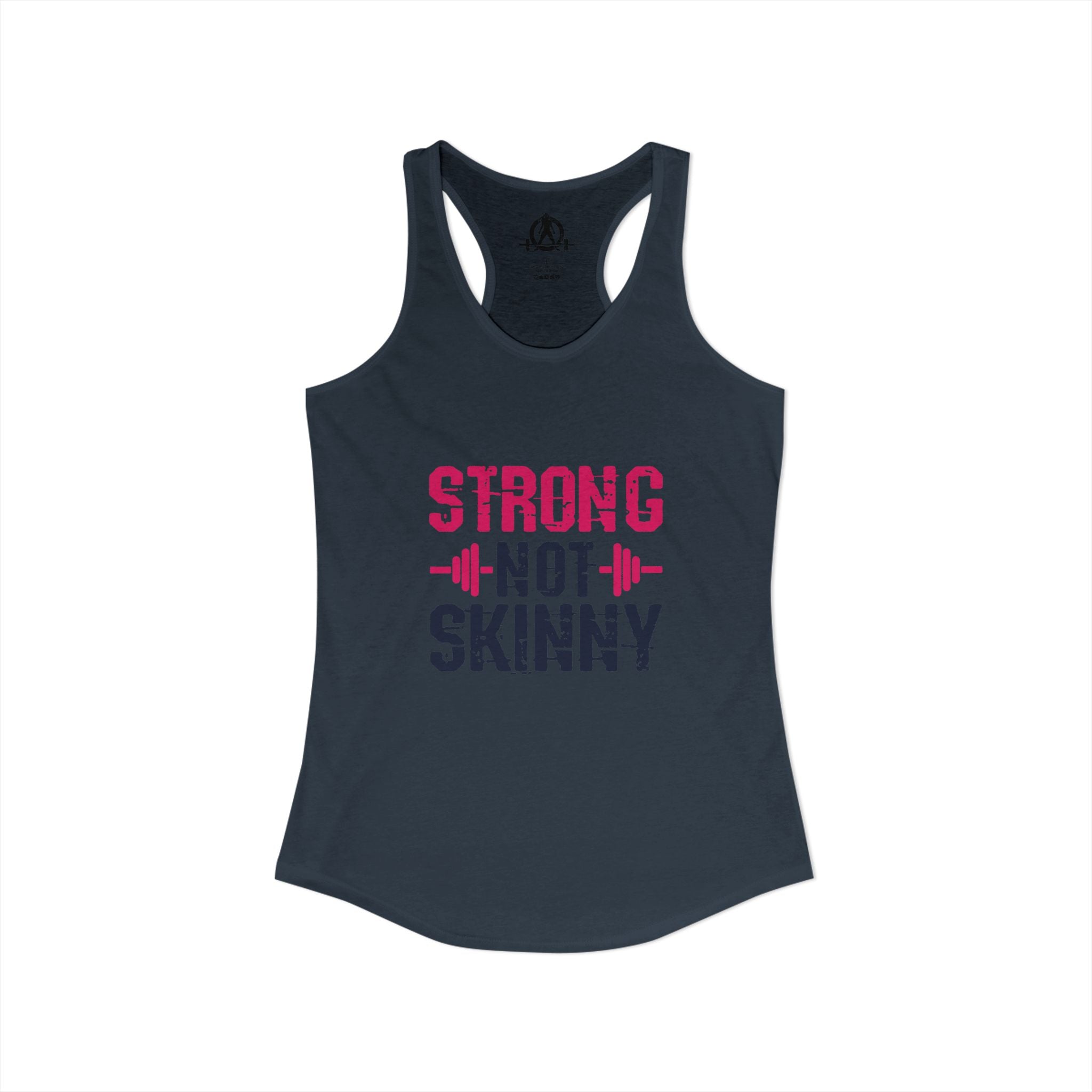 Strong Not Skinny - Color Distressed Logo - Women's Ideal Racerback Tank