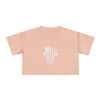 USA Barbell - Women's Crop Tee - White Front Logo