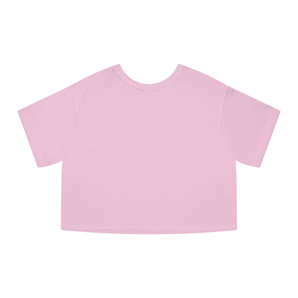 Coffee & Barbells - Champion Women's Heritage Cropped T-Shirt - White Logo