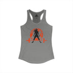 Halloween Deadlift - Women's Ideal Racerback Tank - Dark Logo - Plain Back