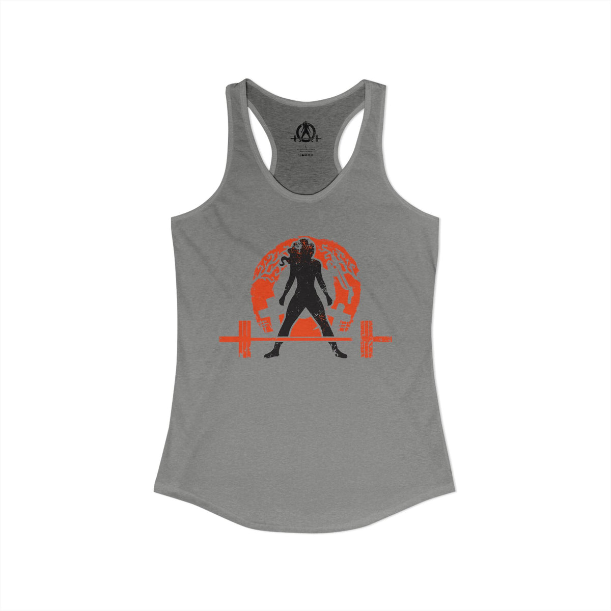 Halloween Deadlift - Women's Ideal Racerback Tank - Dark Logo - Plain Back