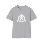 Kick Your Ass – Unisex Softstyle Tee | White Front, Plain Back