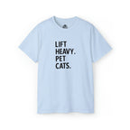 Lift Heavy Pet Cats - Unisex Ultra Cotton Tee - Black Logo