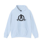 Lift Heavy Run Fast - Unisex Heavy Blend Hooded Sweatshirt  - Front & Back Black Logo