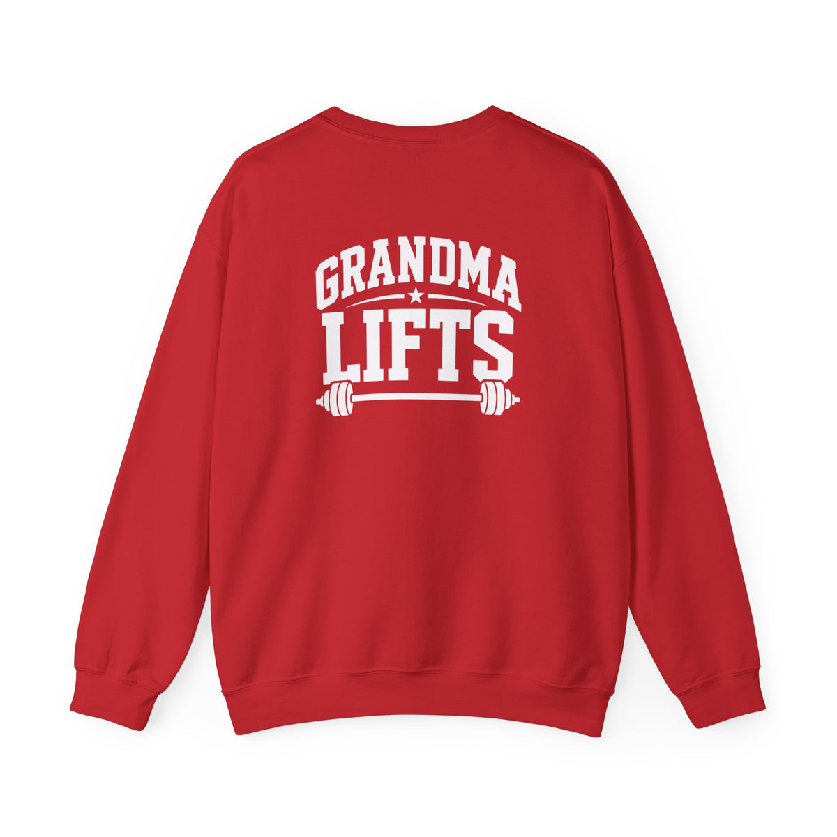 Grandma Lifts - Crewneck Sweatshirt — Front & Back White Logo