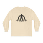45 + 45 = 135 – Unisex Long-Sleeve Tee | Black Print, Front & Back