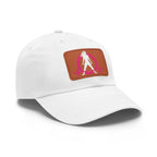 Distressed - Dad Hat with Leather Patch (Rectangle) - Color Font