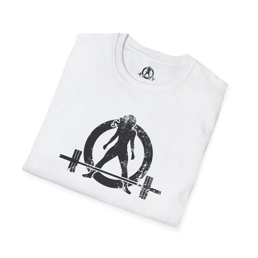 Unisex Softstyle T-Shirt - Black Distressed Logo - Plain Back (BEST SELLER)
