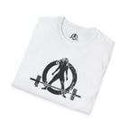 Unisex Softstyle T-Shirt - Black Distressed Logo - Plain Back (BEST SELLER)