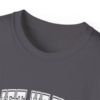 Lift Heavy Shit - Unisex Ultra Cotton Tee - Front White Logo - Plain Back