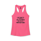 Lift Weights & Hang Out With My Dog  - Dark Logo - Women's Ideal Racerback Tank