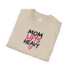 Mom Lifts Heavy – Unisex Softstyle Tee – Black Print