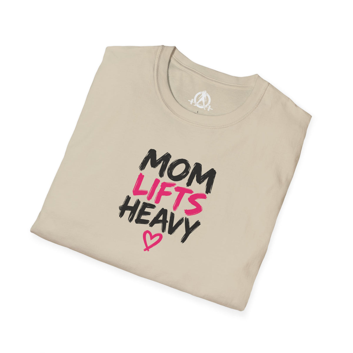 Mom Lifts Heavy – Unisex Softstyle Tee – Black Print