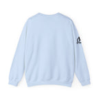 Iron Sharpens Iron - Unisex Heavy Blend™ Crewneck Sweatshirt - Front Black Logo - Plain Back