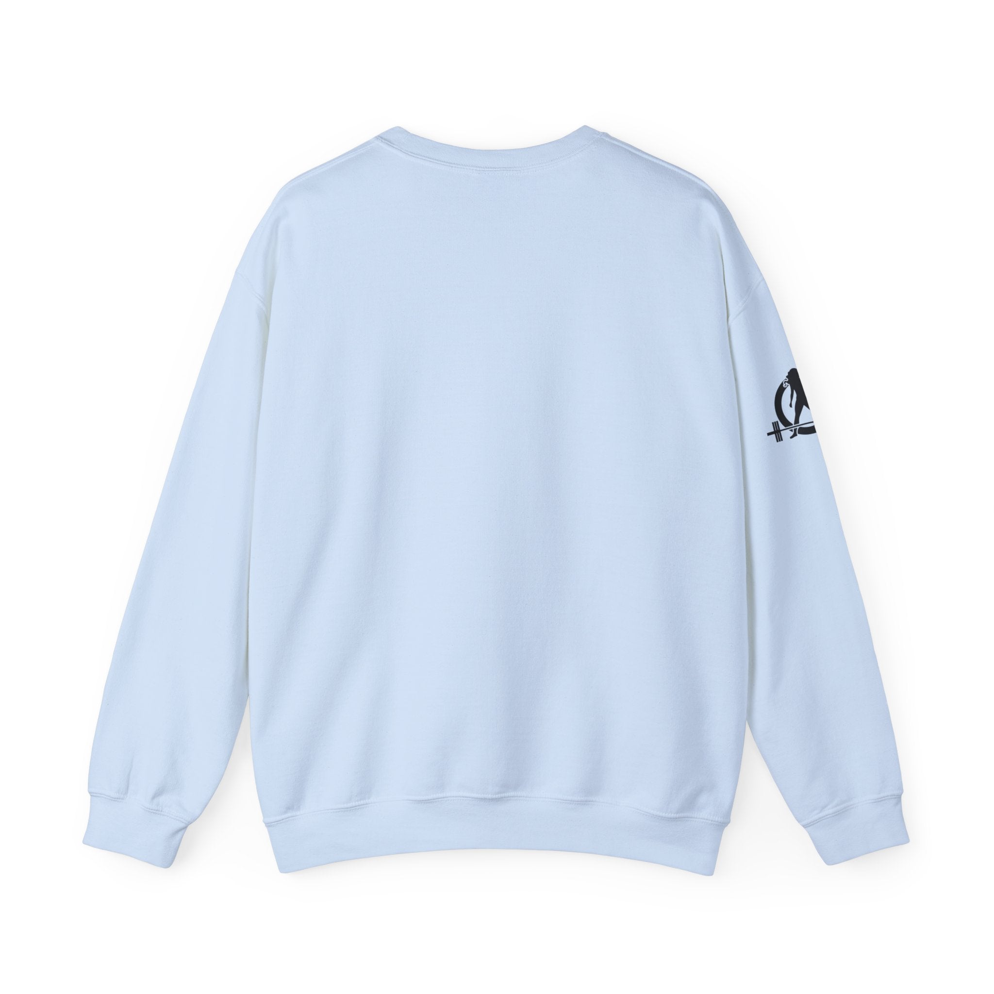 Iron Sharpens Iron - Unisex Heavy Blend™ Crewneck Sweatshirt - Front Black Logo - Plain Back