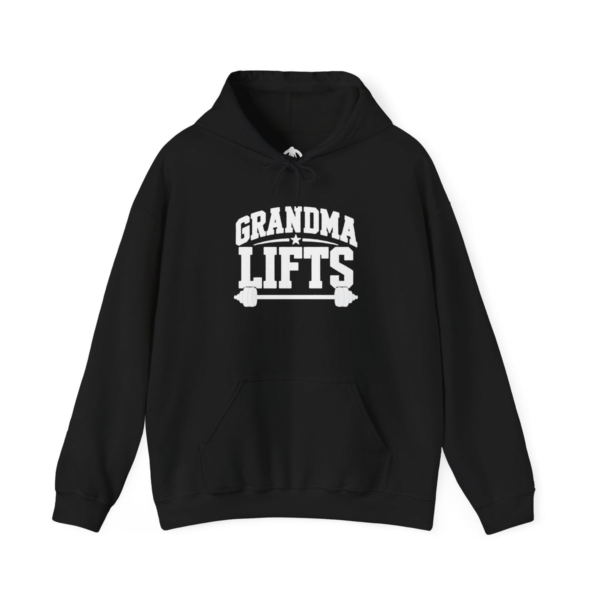 Grandma Lifts - Unisex Heavy Blend™ Hooded Sweatshirt - White Logo Front -  Plain Back