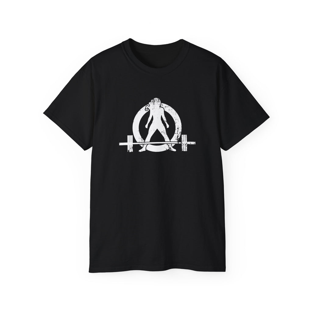 Strong Not Skinny – Unisex Ultra Cotton Tee (White Distressed Logo)