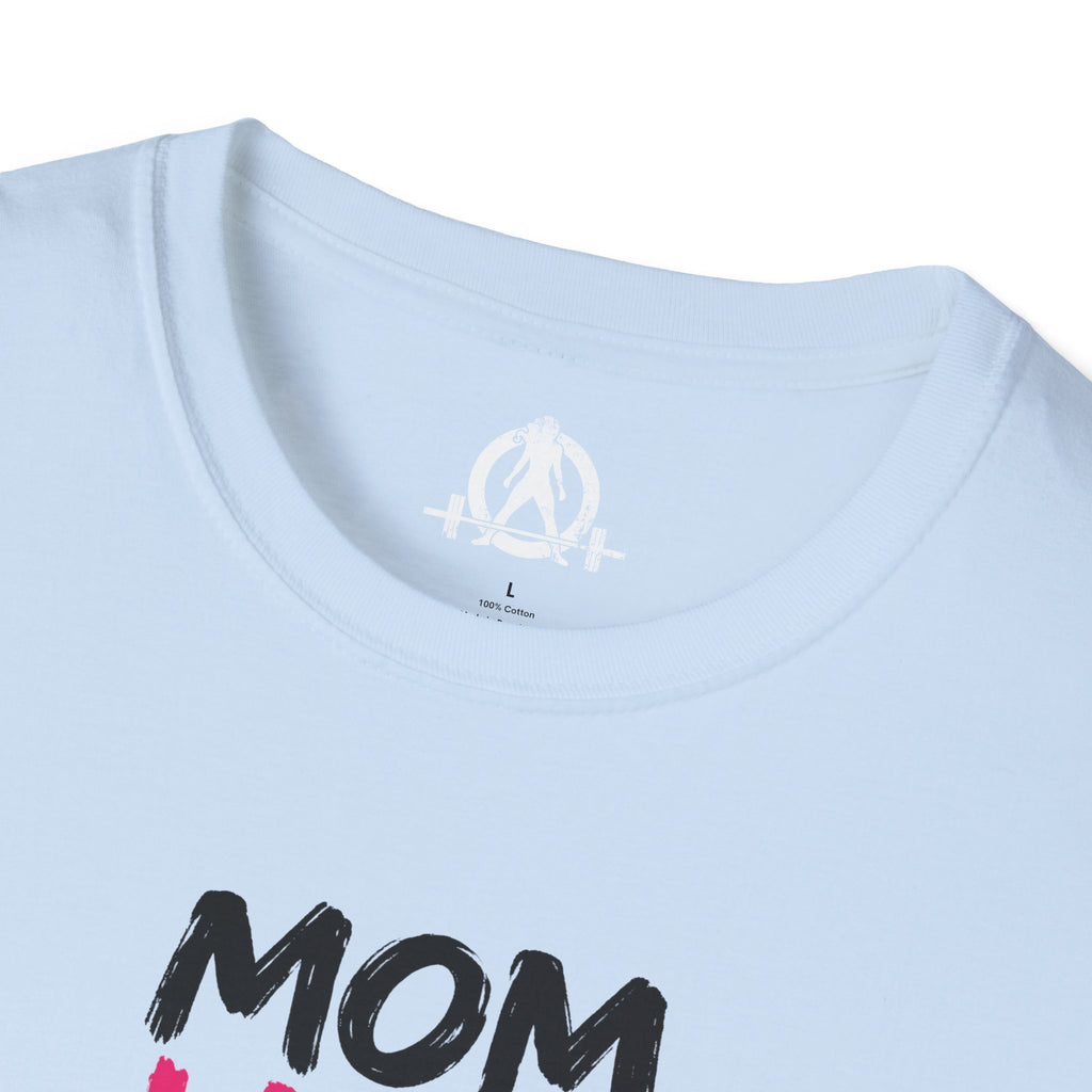 Mom Lifts Heavy – Unisex Softstyle Tee – Black Print
