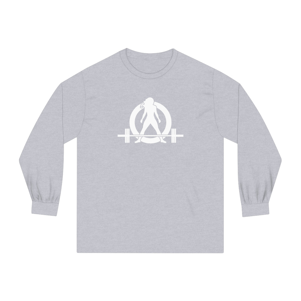 25 + 25 = 70 Unisex Classic Long Sleeve T-Shirt - White Print on Front & Back