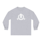 25 + 25 = 70 Unisex Classic Long Sleeve T-Shirt - White Print on Front & Back